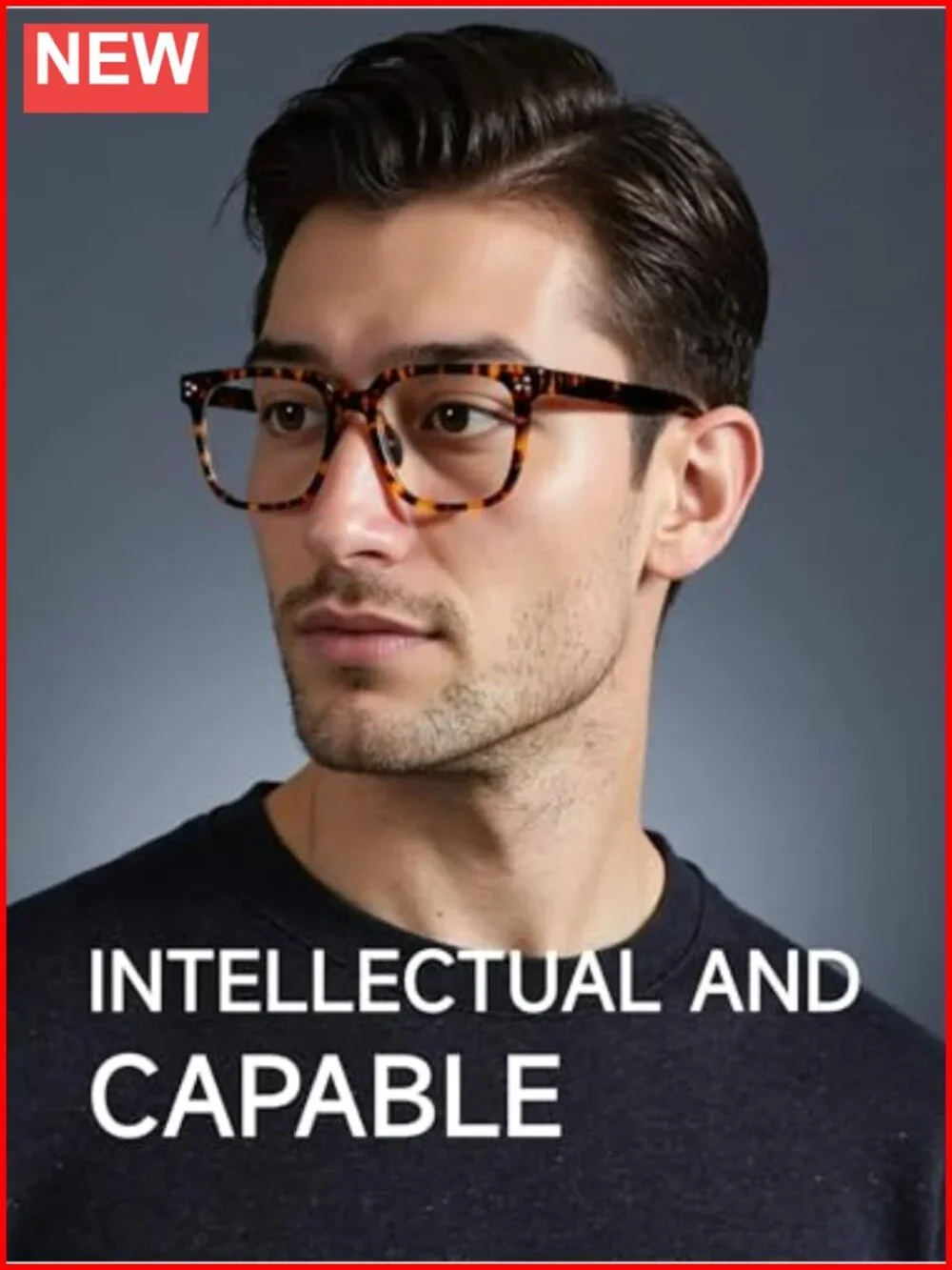 Oversized Square Blue Light Glasses TR90 Frame Reduce Eyestrain for TV Computer